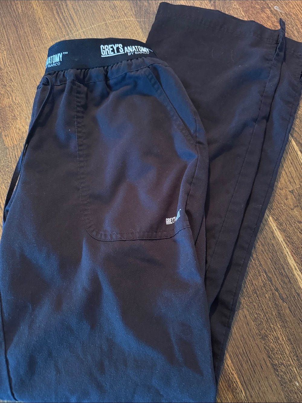 Grey's Anatomy Black Active Scrub Pants with Branded Waistband